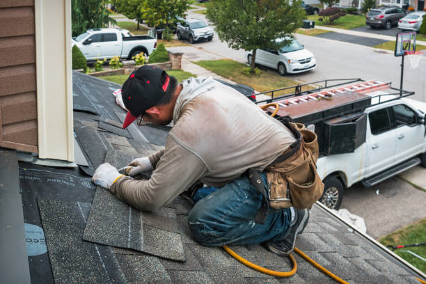 Professional Gutter Installation technician working in Alamance, NC